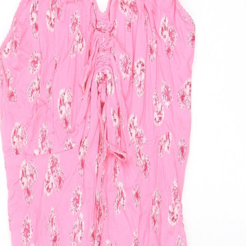 Marks and Spencer Womens Pink Floral Viscose Cami Dress Size 10