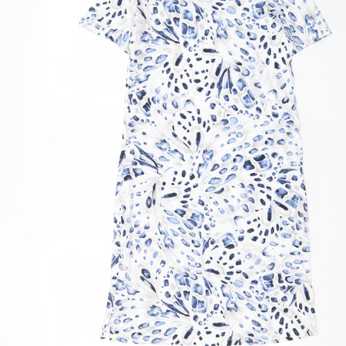 Marks and Spencer Womens Blue Animal Print Cotton Top Dress Size XS