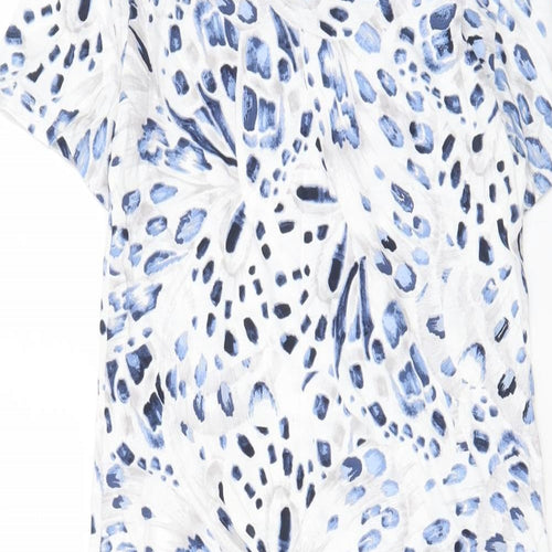 Marks and Spencer Womens Blue Animal Print Cotton Top Dress Size XS