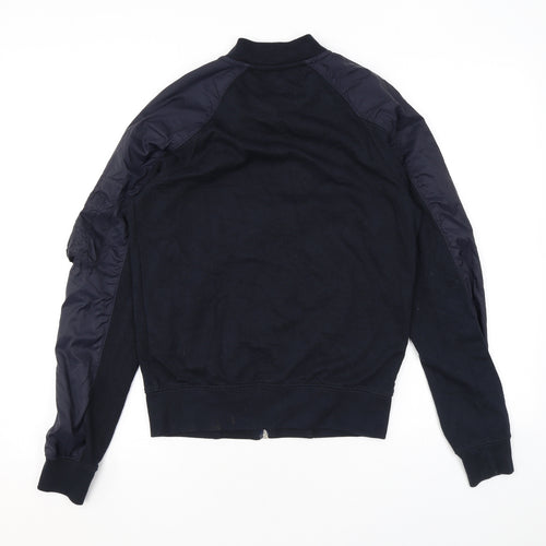 Zara Mens Black Bomber Jacket Jacket Size S Zip