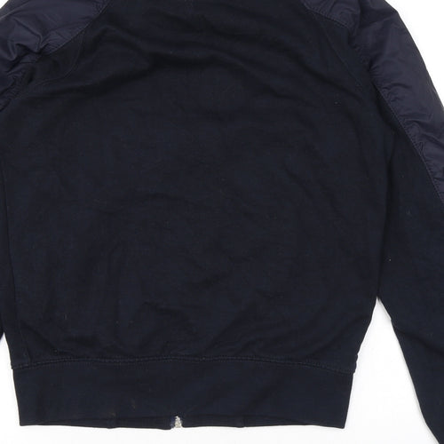 Zara Mens Black Bomber Jacket Jacket Size S Zip