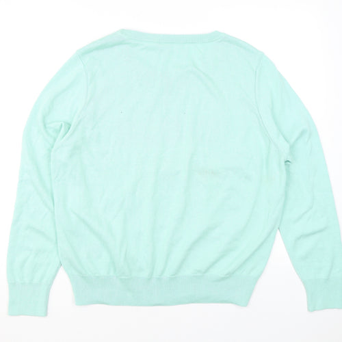 Red Herring Womens Green Round Neck Acrylic Pullover Jumper Size 18 - Dreamer