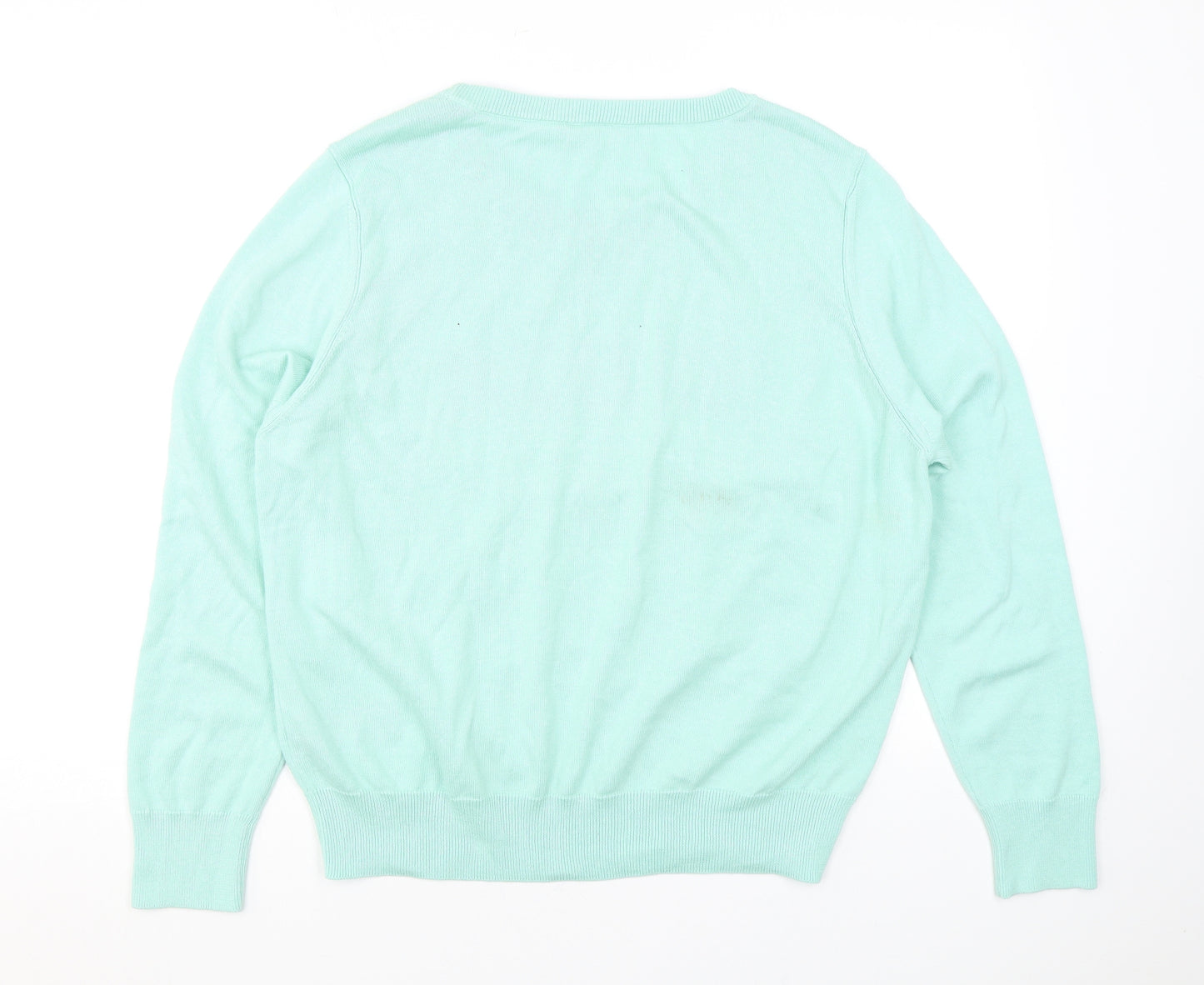 Red Herring Womens Green Round Neck Acrylic Pullover Jumper Size 18 - Dreamer
