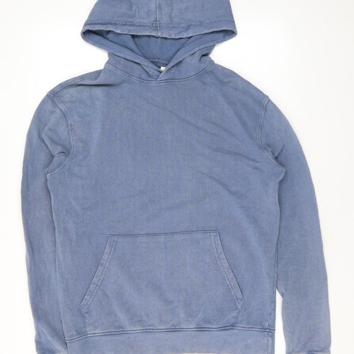 Topman Mens Blue Cotton Pullover Hoodie Size XS