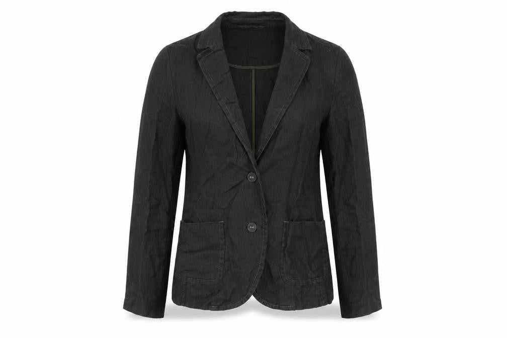 Front view of Pure women’s grey jacket blazer, size UK 12, button