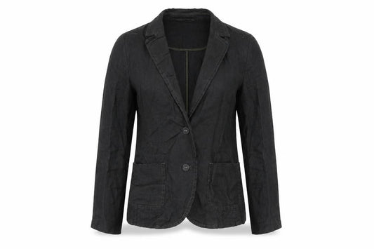 Front view of Pure women’s grey jacket blazer, size UK 12, button