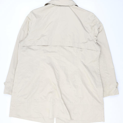 Spirito Womens Beige Rain Coat Coat Size 18 Buckle