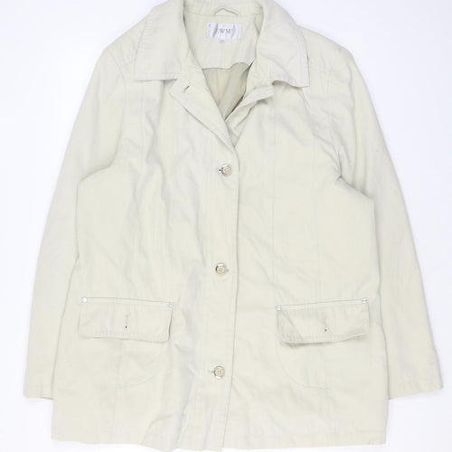 EWM Womens Beige Jacket Size 20 Button