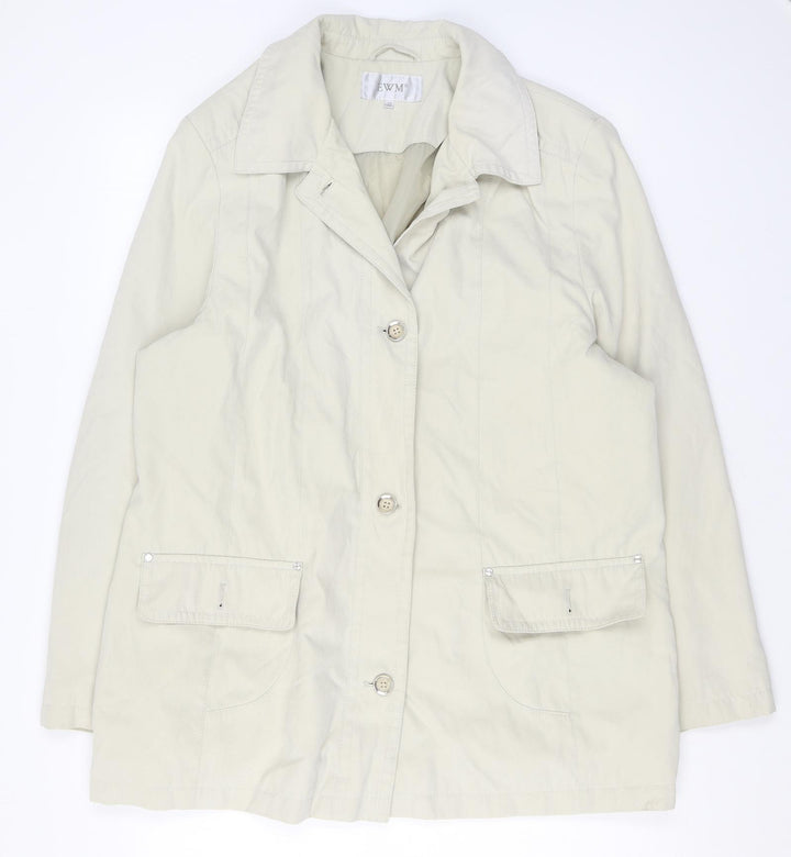 EWM Womens Beige Jacket Size 20 Button
