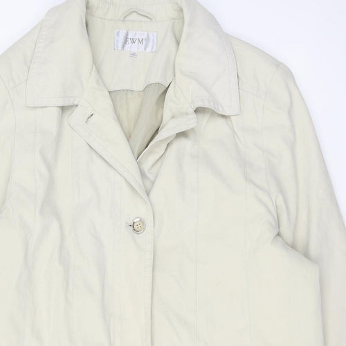 EWM Womens Beige Jacket Size 20 Button