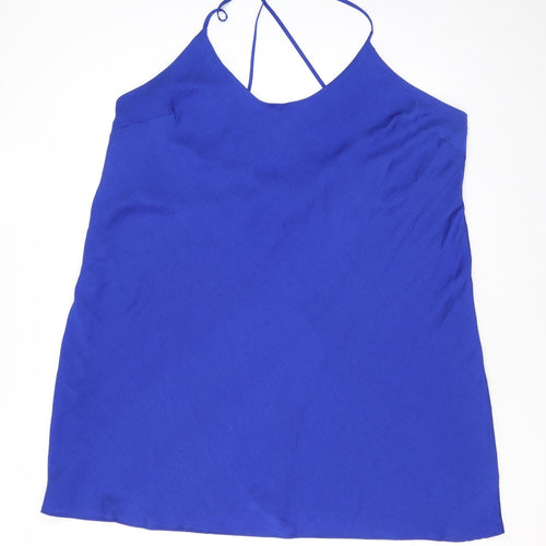 Marks and Spencer Womens Blue Polyester Camisole Tank Size 22 V-Neck