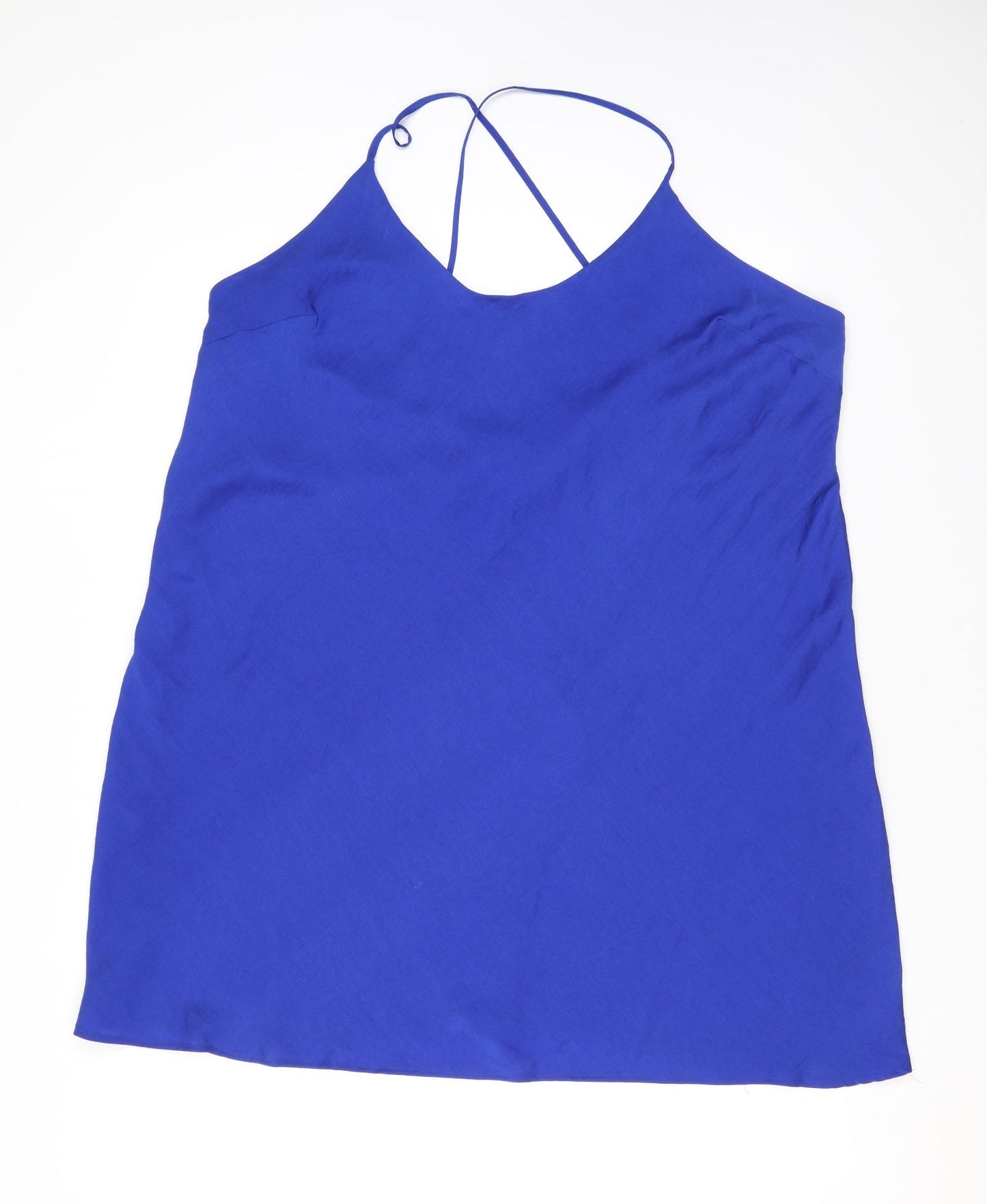 Marks and Spencer Womens Blue Polyester Camisole Tank Size 22 V-Neck