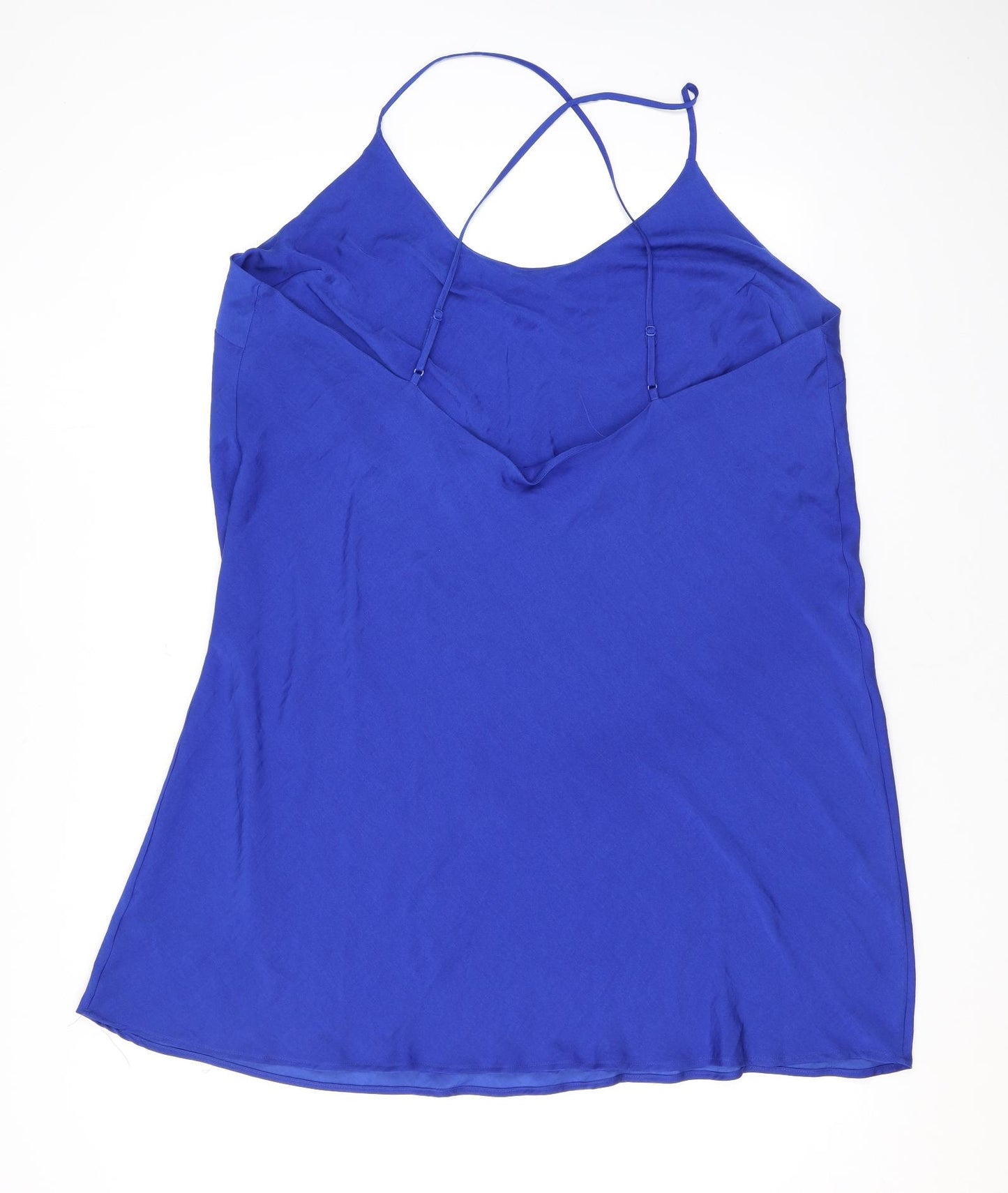Marks and Spencer Womens Blue Polyester Camisole Tank Size 22 V-Neck