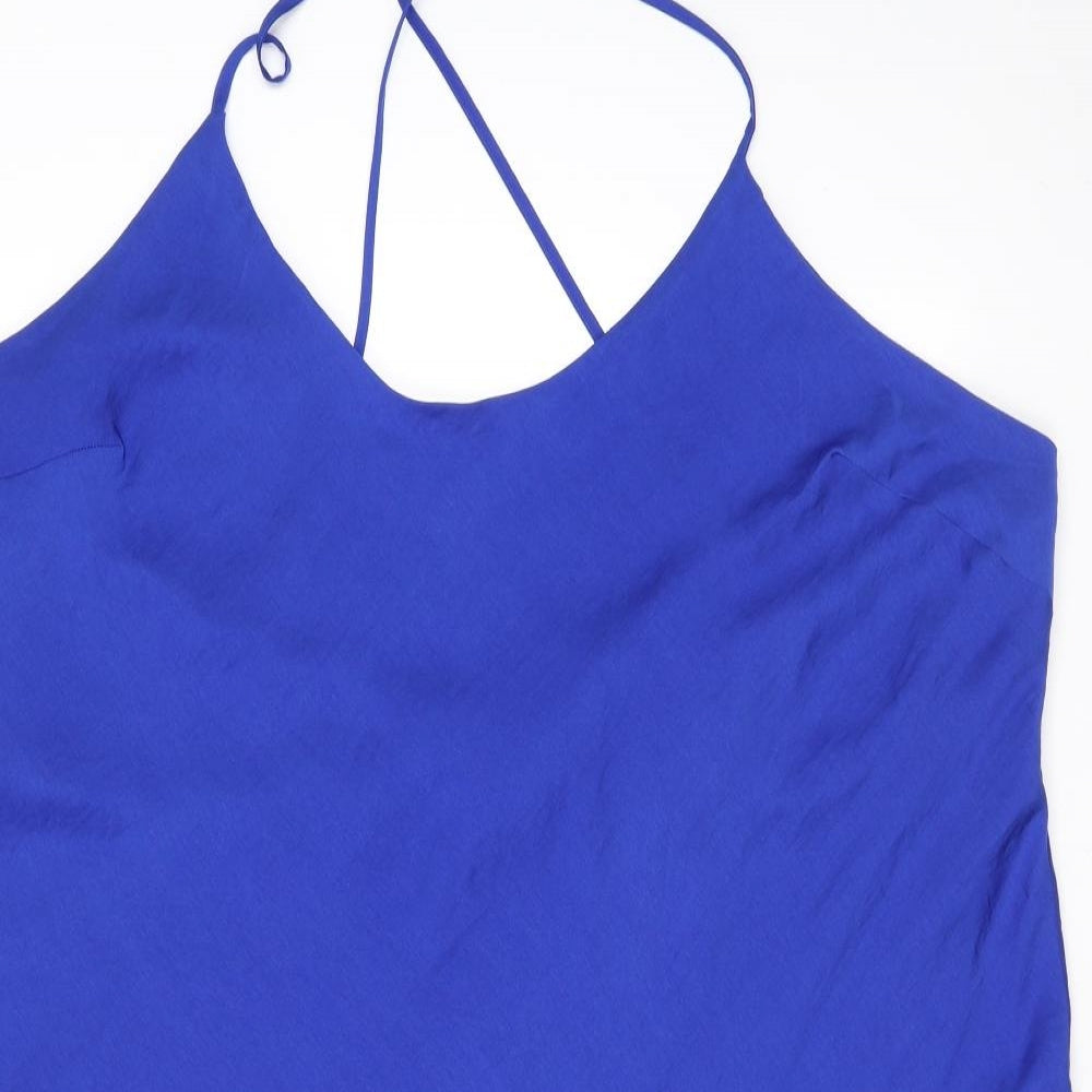 Marks and Spencer Womens Blue Polyester Camisole Tank Size 22 V-Neck