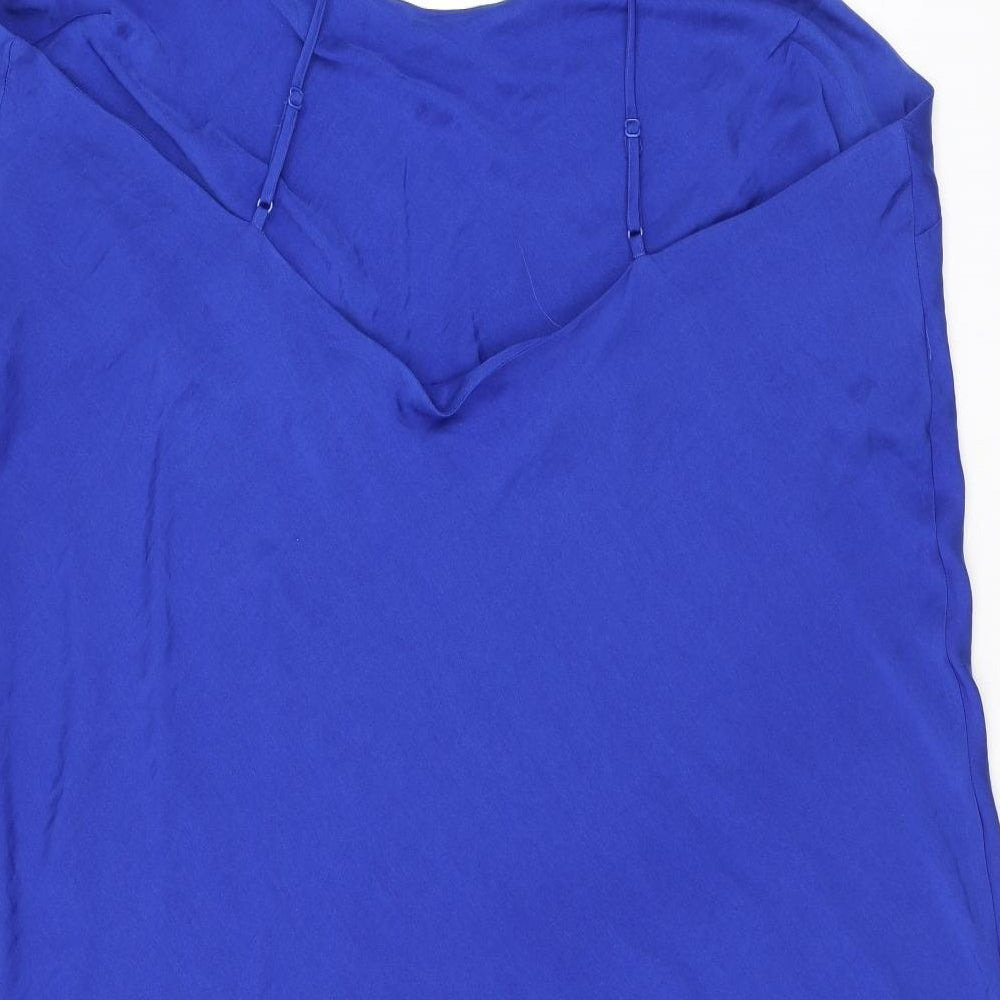 Marks and Spencer Womens Blue Polyester Camisole Tank Size 22 V-Neck