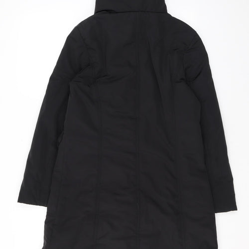 Minuet Womens Black Rain Coat Coat Size 8 Zip