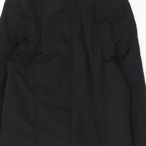 Minuet Womens Black Rain Coat Coat Size 8 Zip