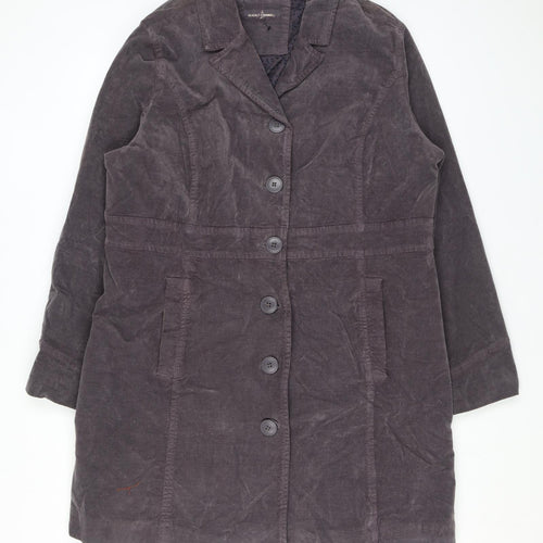 Seasalt Womens Brown Overcoat Coat Size 20 Button