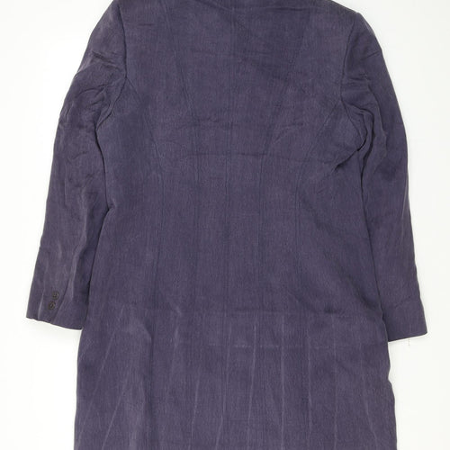 Platinum Womens Purple Overcoat Coat Size 14 Button