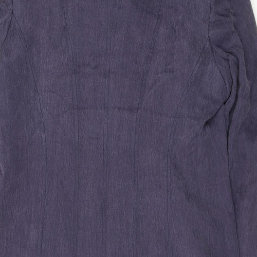 Platinum Womens Purple Overcoat Coat Size 14 Button