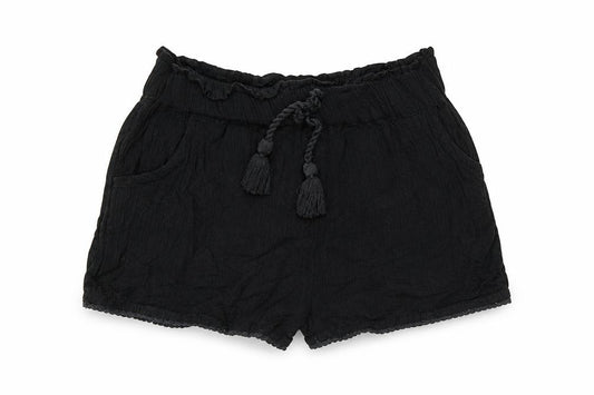 NEXT Girls Black Vinyl Bermuda Shorts Size 8 Years Regular