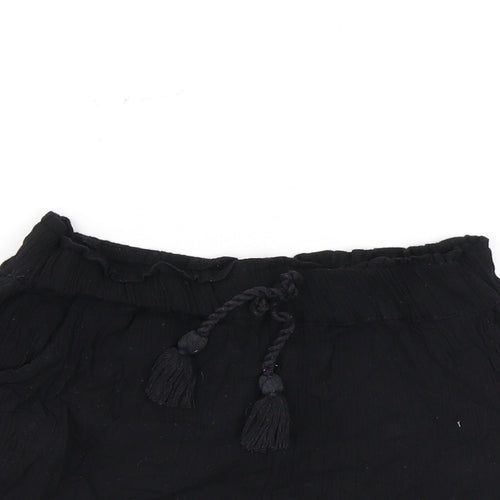 NEXT Girls Black Vinyl Bermuda Shorts Size 8 Years Regular