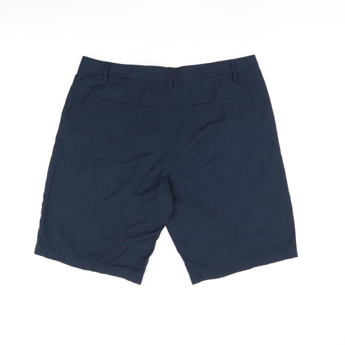 Ridge Point Mens Blue Polyester Chino Shorts Size 38 in L12 in Regular Zip