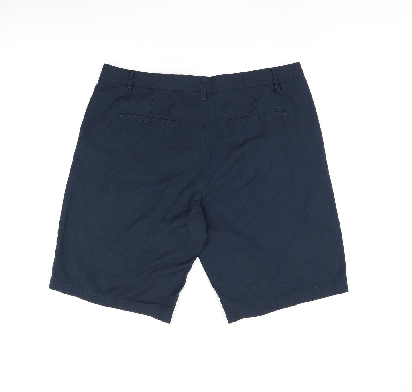 Ridge Point Mens Blue Polyester Chino Shorts Size 38 in L12 in Regular Zip
