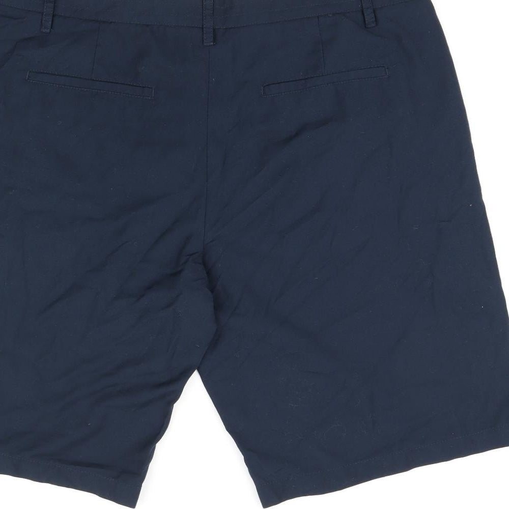 Ridge Point Mens Blue Polyester Chino Shorts Size 38 in L12 in Regular Zip