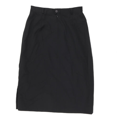 Enko Peruti Womens Black Wool Straight & Pencil Skirt Size 10 Zip