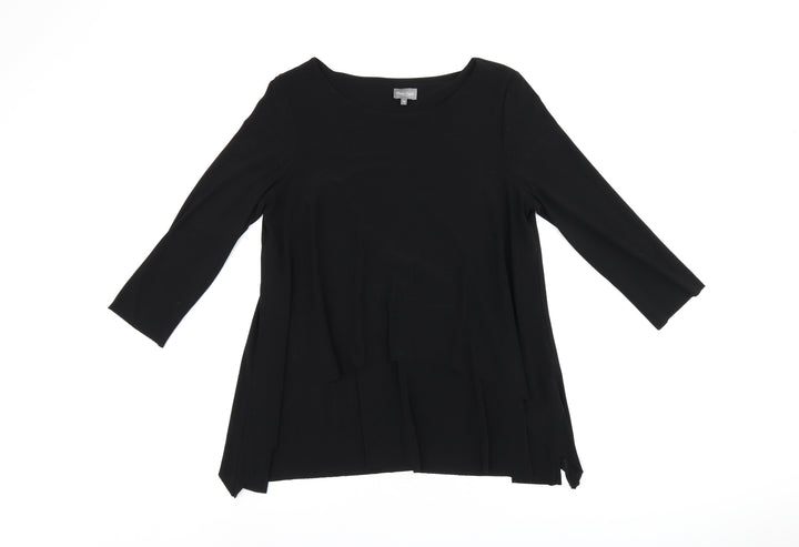 Phase Eight Womens Black Polyester Basic Blouse Size 10 Boat Neck