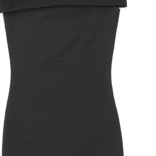 Mango Womens Black Polyester Mini Size M Off the Shoulder Pullover