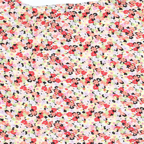 Yours Womens Pink Floral Viscose Basic Blouse Size 26 Off the Shoulder - Size 26-28