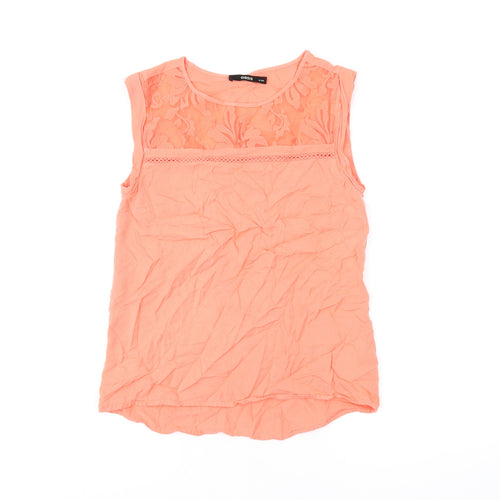 Oasis Womens Pink Viscose Basic Tank Size 8 Round Neck
