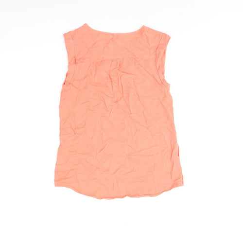 Oasis Womens Pink Viscose Basic Tank Size 8 Round Neck