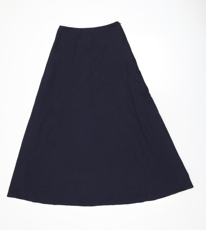 Stevensons Womens Blue Polyester Flare Skirt Size 24 in Zip