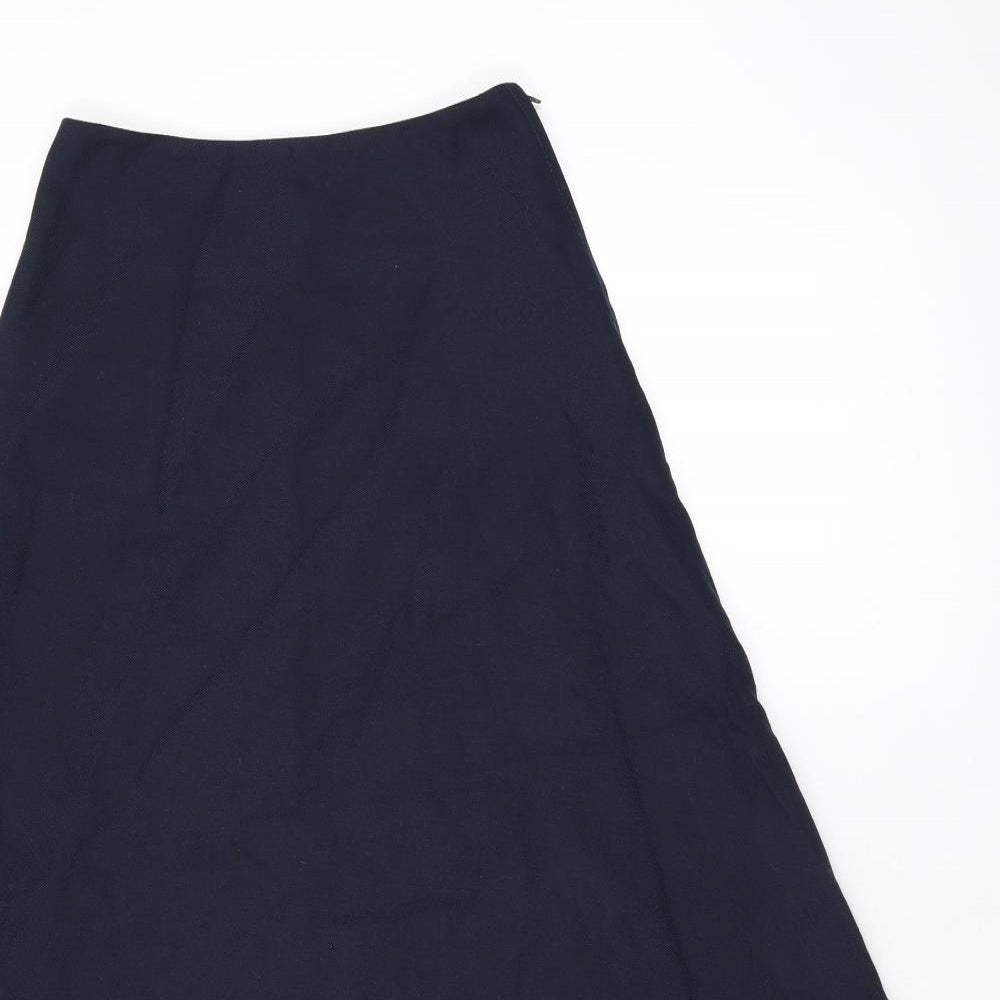 Stevensons Womens Blue Polyester Flare Skirt Size 24 in Zip