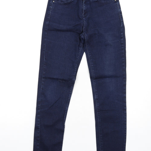 Blue 73 Womens Blue Cotton Skinny Jeans Size 10 L30 in Regular Zip