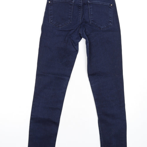 Blue 73 Womens Blue Cotton Skinny Jeans Size 10 L30 in Regular Zip