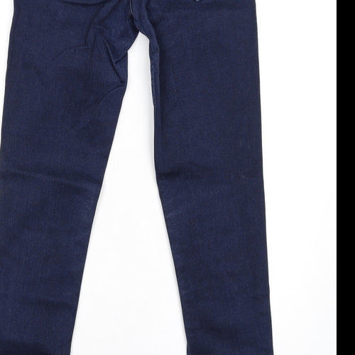 Blue 73 Womens Blue Cotton Skinny Jeans Size 10 L30 in Regular Zip