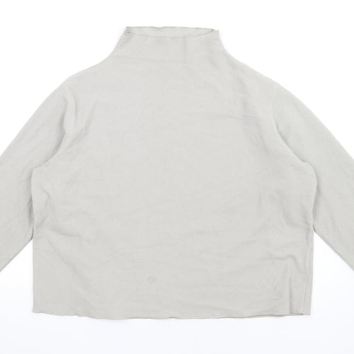 Monsoon Womens Grey Polyester Pullover Sweatshirt Size L Pullover