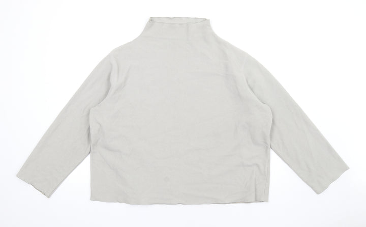 Monsoon Womens Grey Polyester Pullover Sweatshirt Size L Pullover