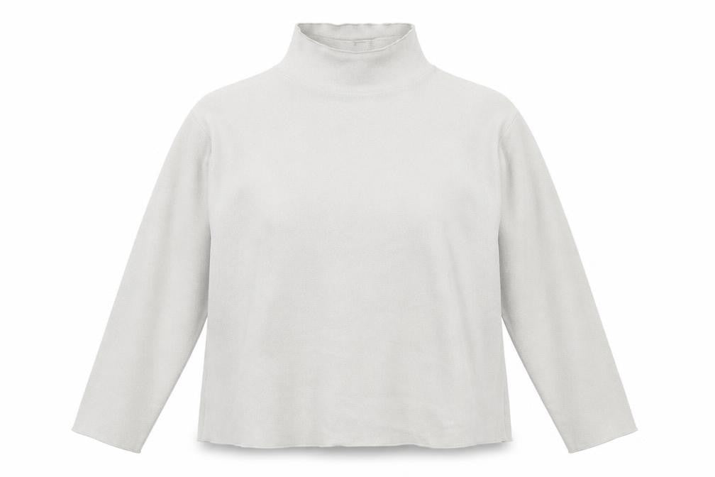 Front view of Monsoon women’s grey polyester pullover sweatshirt, size L, pullover