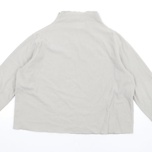 Monsoon Womens Grey Polyester Pullover Sweatshirt Size L Pullover