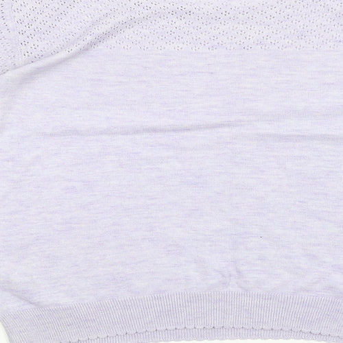 NEXT Womens Purple Round Neck Cotton Pullover Jumper Size 12