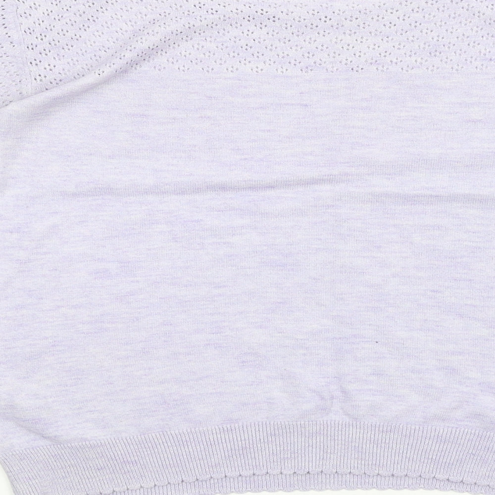 NEXT Womens Purple Round Neck Cotton Pullover Jumper Size 12