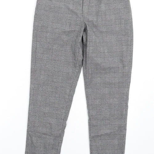 Uniqlo Womens Grey Plaid Polyester Dress Pants Trousers Size XS L28 in Regular