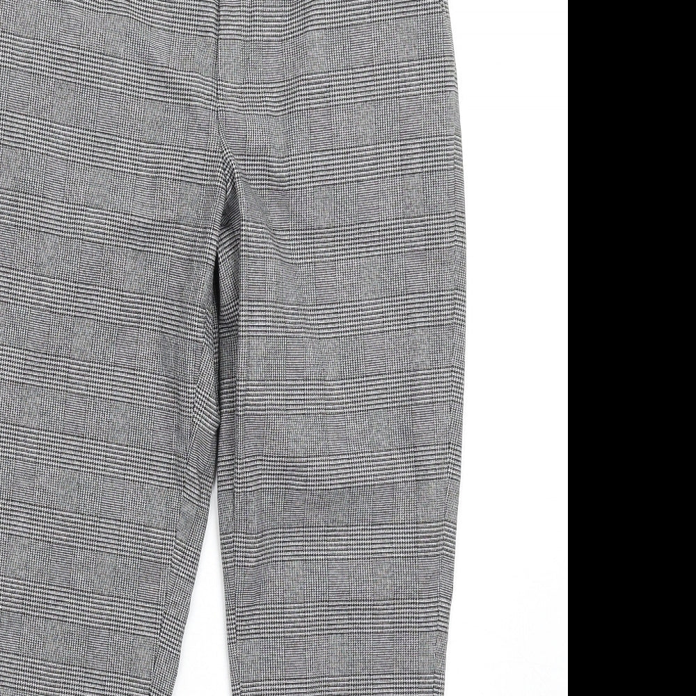 Uniqlo Womens Grey Plaid Polyester Dress Pants Trousers Size XS L28 in Regular
