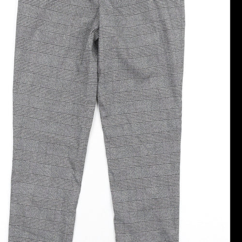 Uniqlo Womens Grey Plaid Polyester Dress Pants Trousers Size XS L28 in Regular