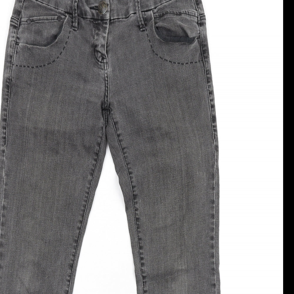 River Island Womens Grey Cotton Bootcut Jeans Size 10 L30 in Regular Zip